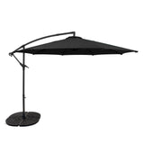 Cantilever Parasol 3m With Full Fan Base – Black