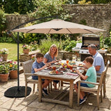 Cantilever Parasol 3m With Full Fan Base – Beige