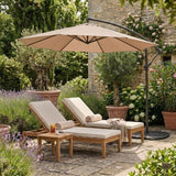 Cantilever Parasol 3m With Full Fan Base – Beige