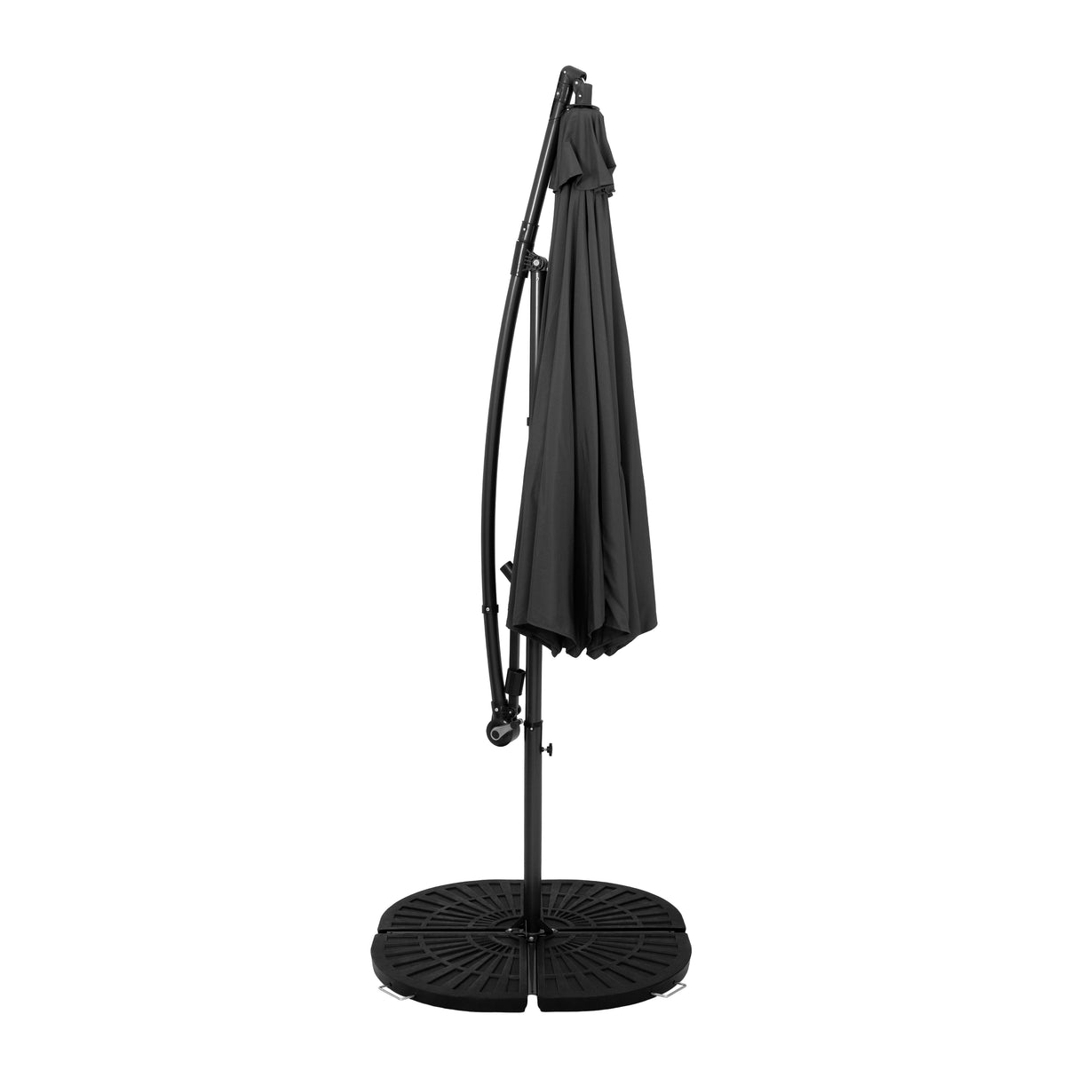 Cantilever Parasol 3m With Full Fan Base – Grey