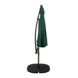 Cantilever Parasol 3m With Full Fan Base – Green