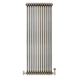 Traditional 2 Column Radiator & Valves – 1500mm x 560mm - Raw Metal