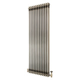 Traditional 2 Column Radiator & Valves - 1800mm x 560mm - Raw Metal
