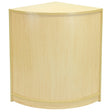 Stylish CM60 corner counter in light maple finish, featuring a smooth, curved front and sleek, modern design ideal for any space