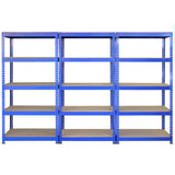 3 x Q-Rax Blue 120 x 50 x 180cm & 2 x Racking Blue 90 x 50 x 180cm