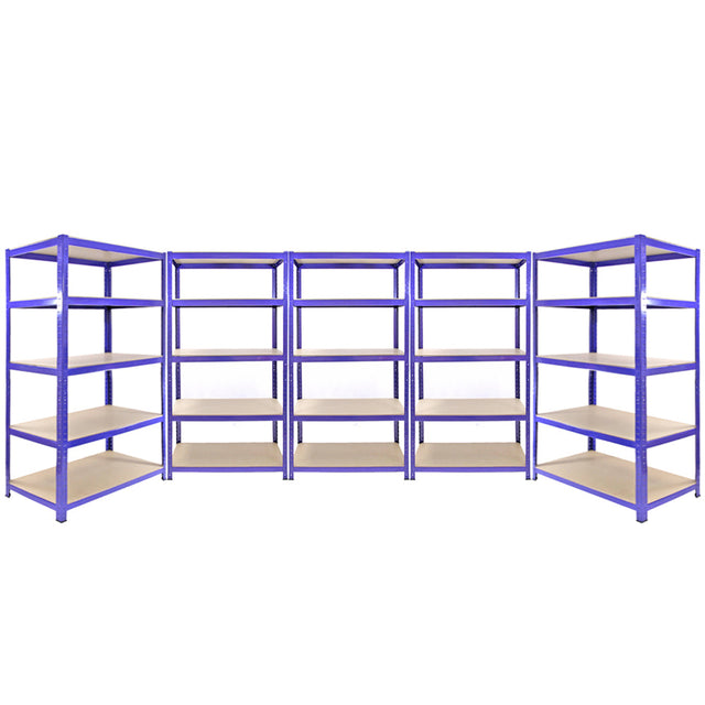 Blue Diagonal For Racking 3 x Q-Rax Racking Blue 90 x 50 x 180cm + 2 x Racking Blue 120 x 50 x 1 ...