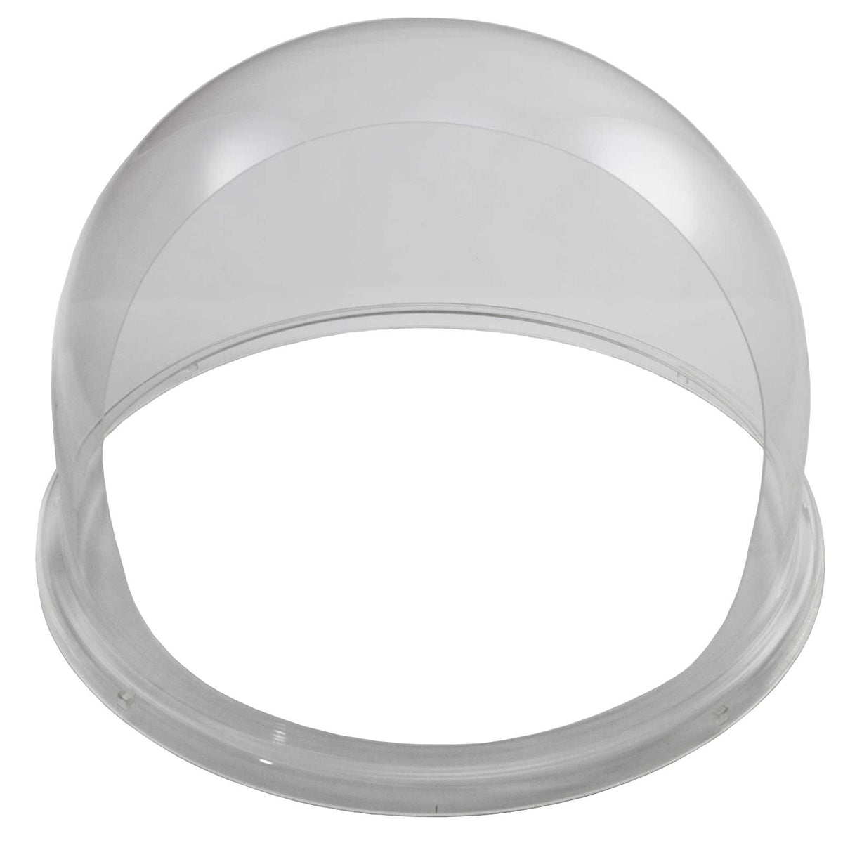 Clear acrylic dome cover with a smooth, glossy surface, designed to protect food while allowing visibility and ventilation