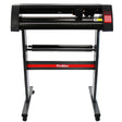 38cm clam press with a sturdy black metal frame, red accents, and a digital control panel for precise vinyl cutting