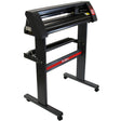PixMax 72cm vinyl cutter with a sleek black metal frame, adjustable rollers, and a user-friendly control panel for precise cutting