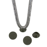 Grey 10mm hairpin leg feet protectors in a pack, featuring durable rubber material and a sleek, rounded design for furniture stability