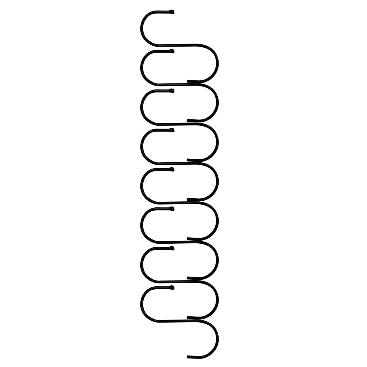S Shape Steel Hanging Hooks - Black x 8