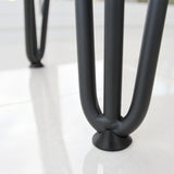 Grey 10mm hairpin leg feet protectors with a smooth, rounded design, enhancing stability and protecting floors from scratches