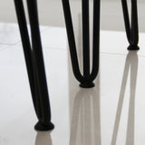 Grey 10mm hairpin leg feet protectors with a sleek design, featuring a smooth finish and rounded bases for stability on floors