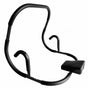 Black ab roller with curved handles and padded support, designed for effective core workouts and stability during exercises