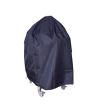 Durable black rain cover for Fresh Grills Kamado BBQ, featuring a weather-resistant material and a fitted design for optimal protection