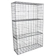 Galvanized steel gabion baskets, 100 x 50 x 30cm, featuring a sturdy, open wire design for landscaping and erosion control, sold in a 3 pack