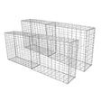 Galvanized steel gabion baskets in a 4-pack, measuring 100 x 80 x 30cm, featuring a sturdy wire mesh design for landscaping and erosion control