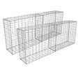 Galvanized steel gabion baskets in a 4-pack, measuring 100 x 95 x 30cm, featuring a sturdy wire mesh design for landscaping and erosion control