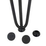 4 x 28" Hairpin Legs - 2 Prong - 10mm - Black