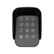 Wireless keypad for T-Mech swing gate opener, featuring a sleek black design with large white numbers and a smooth, durable surface